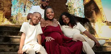 Family together outdoors